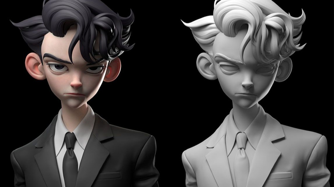 【ZBrush/Maya】风格化西装少年角色模型制作教程。zbrush雕