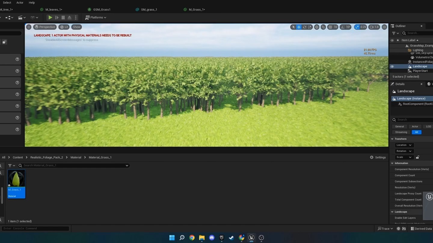 虚幻引擎 5 ！制作Nanite纳米植物树叶优化！