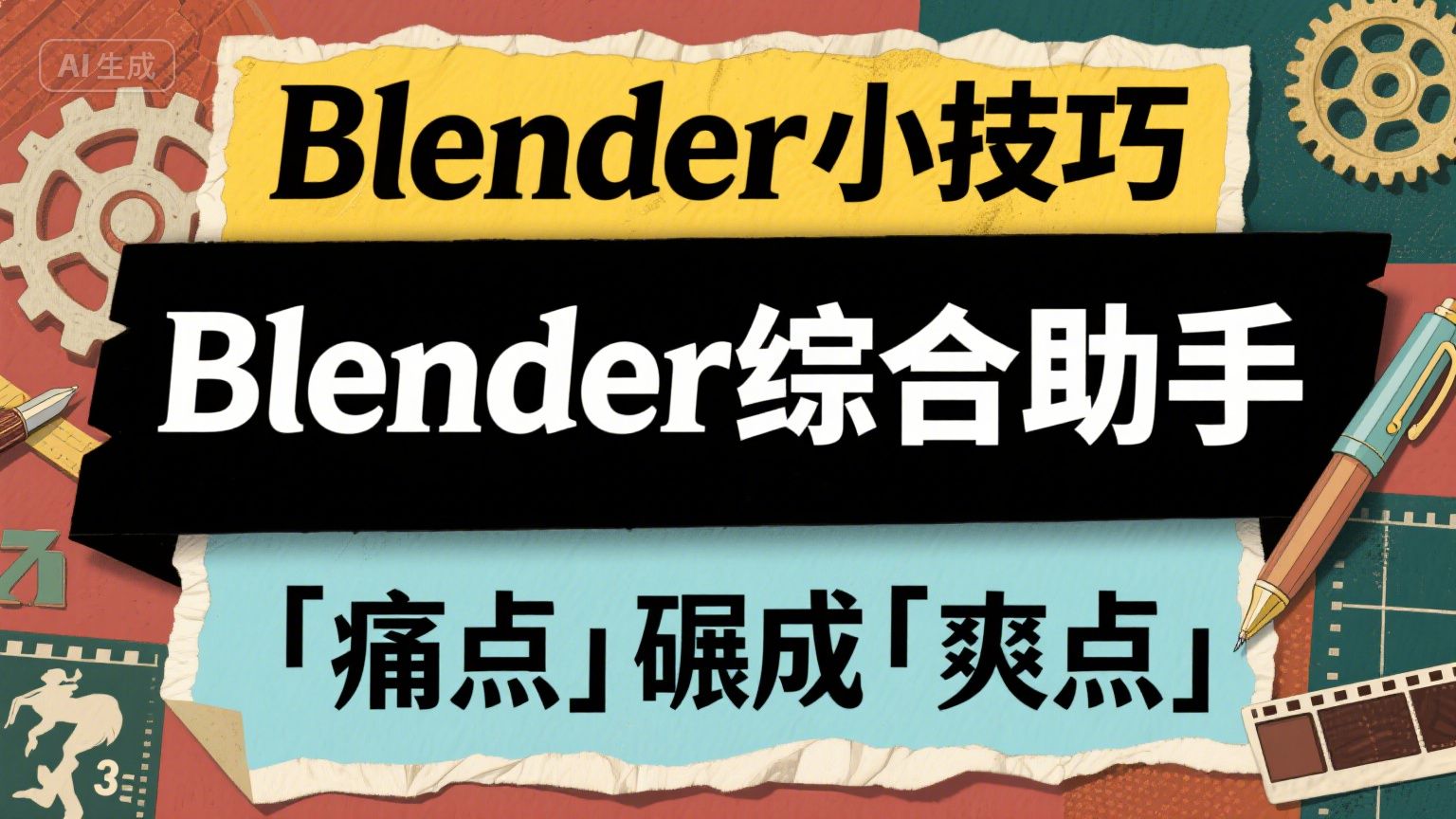 Blender小技巧-Blender综合助手 | 效率插件 | 让Blender用着