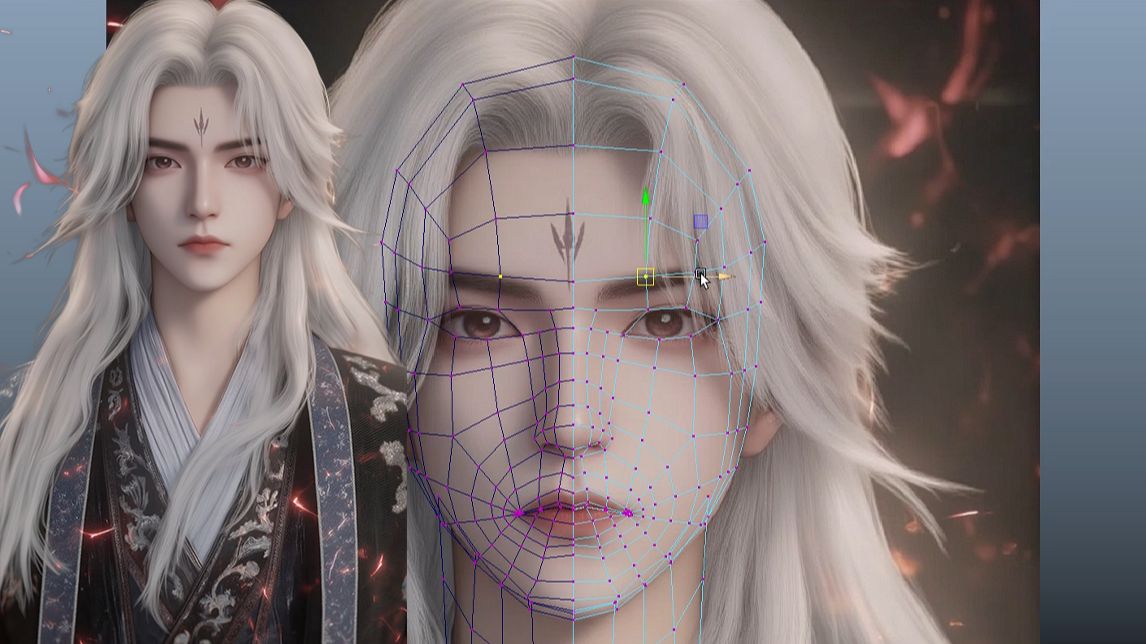 【MAYA角色建模】从拉box开始教你制作仙逆《王林》模型，maya