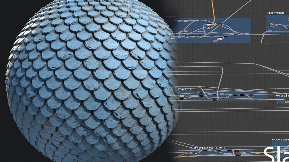 Substance 3D Designer ! 制作石板屋顶材质！