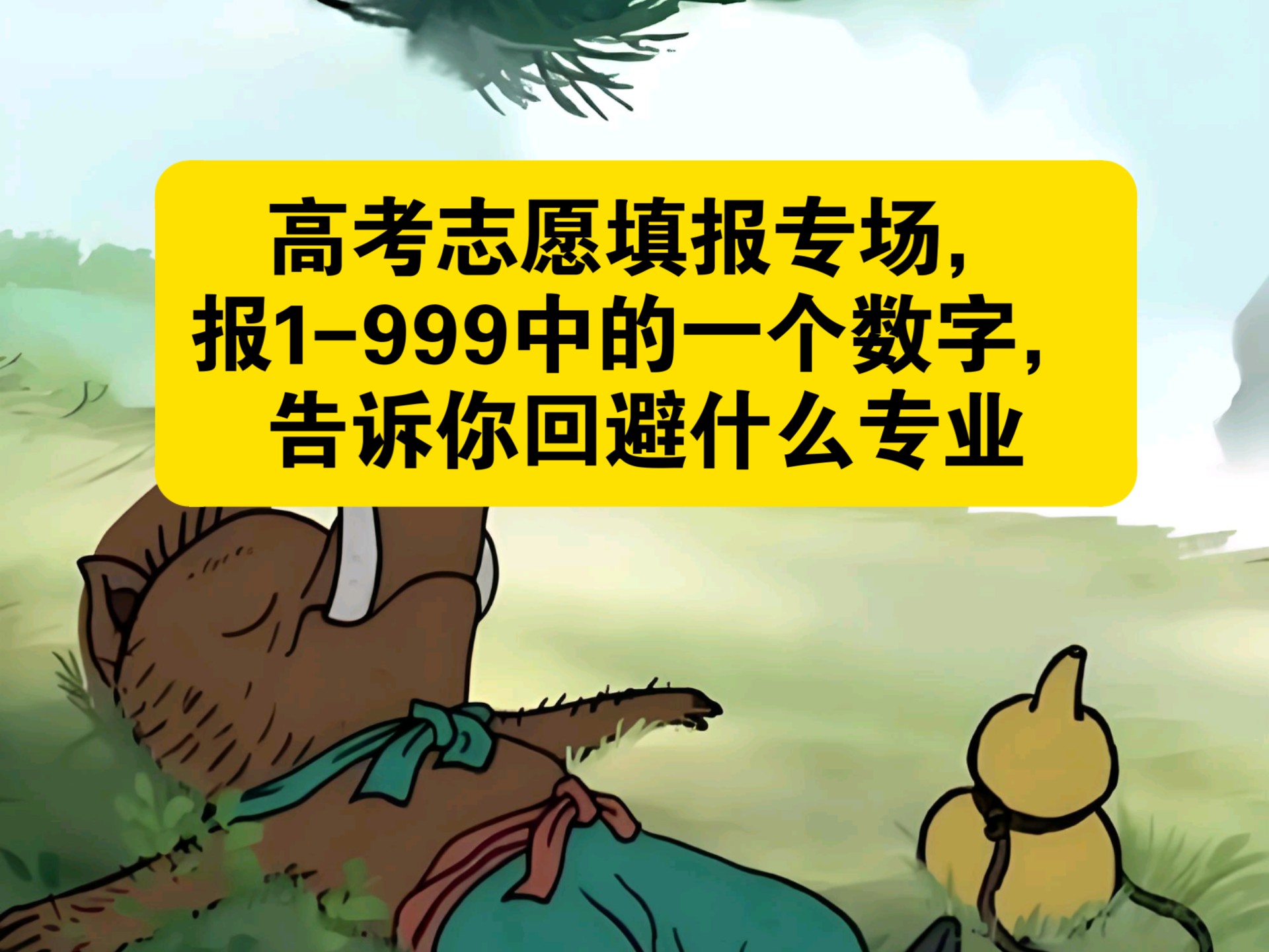 高考志愿填报专场，报数占卜