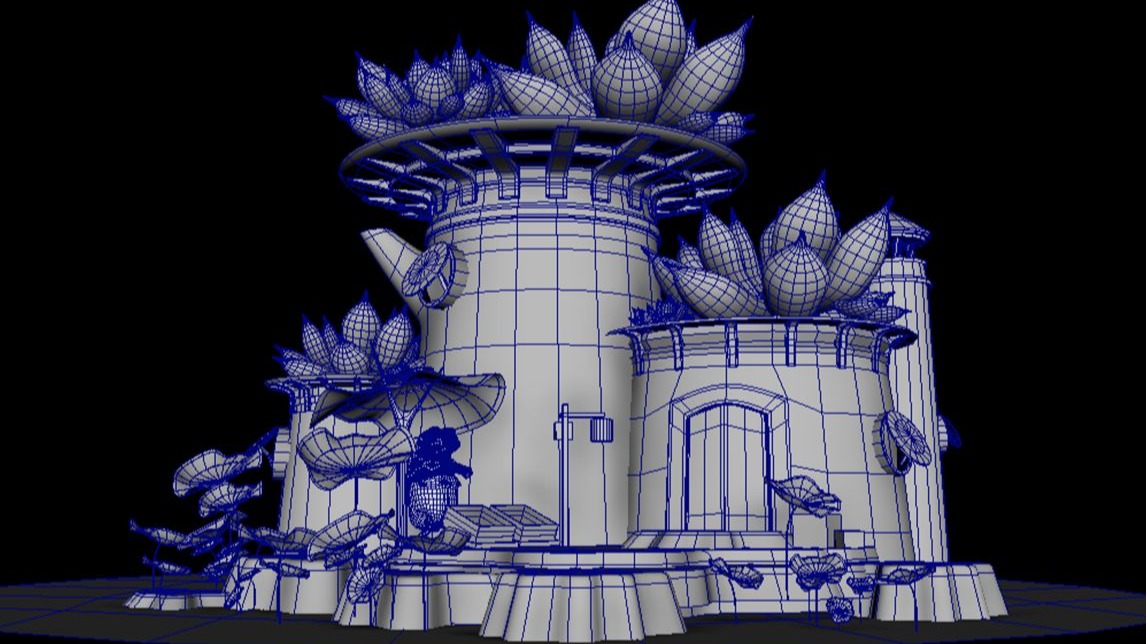 【MAYA场景建模】180分钟超简单多肉房屋教学，适合萌新的3D场