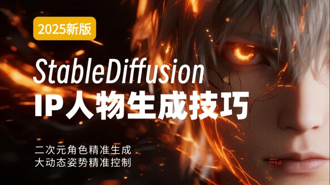 【Stable Diffusion】一键生成二次元角色！大动态姿势任意调节