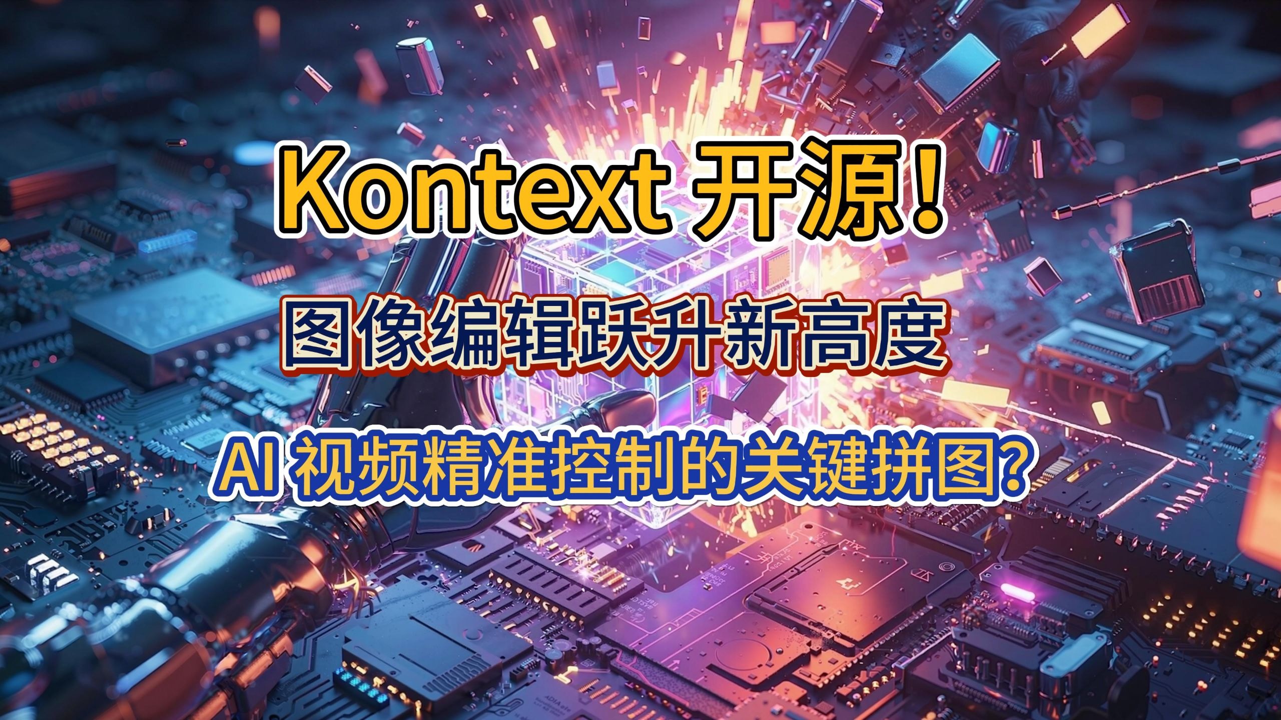 kontext开源！图像编辑跃升新高度 ！为什么说AI视频也跟着起飞？