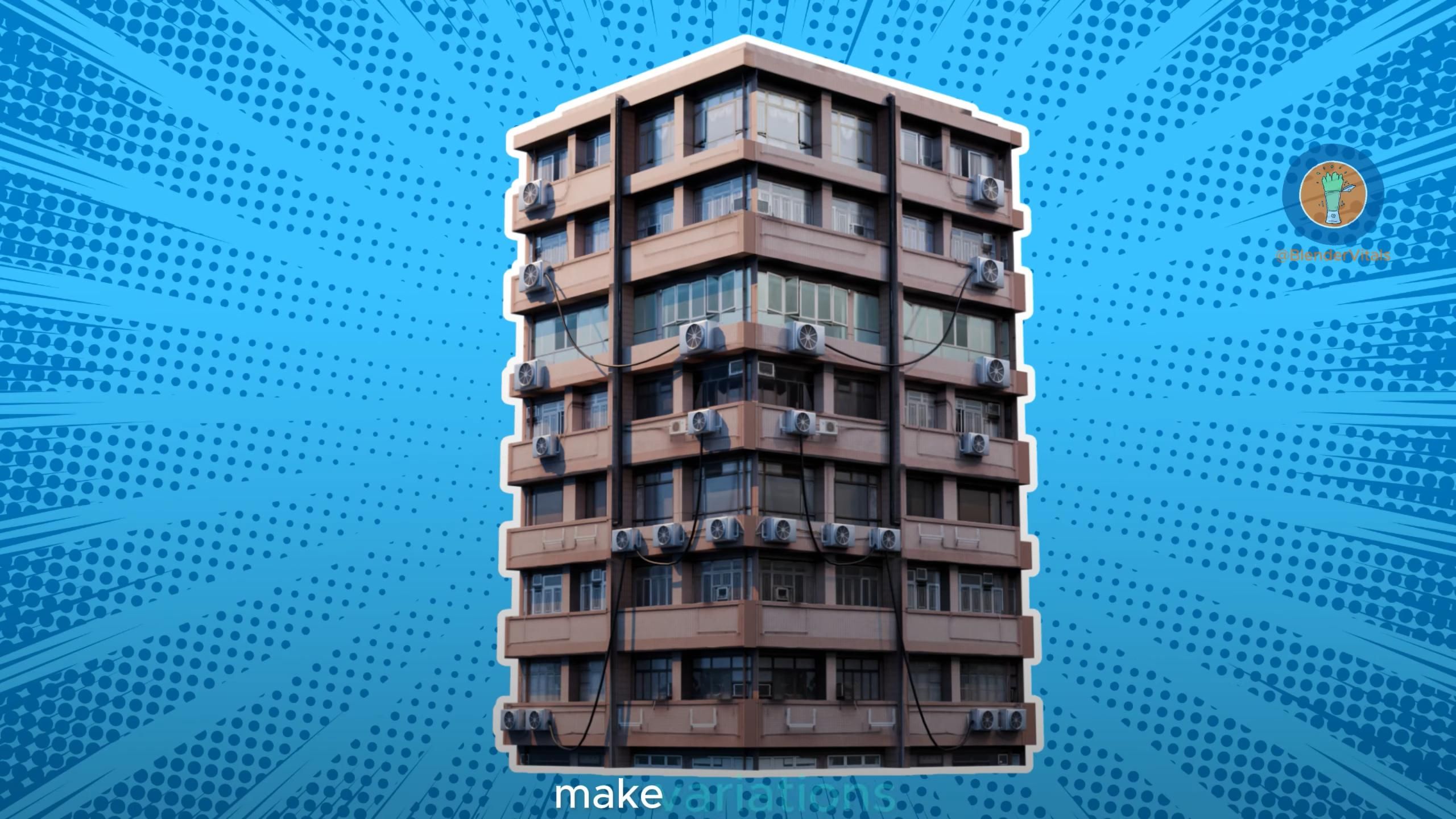 【中字】Blender 1分钟内将2D平面制作成3D楼房（投影建模）