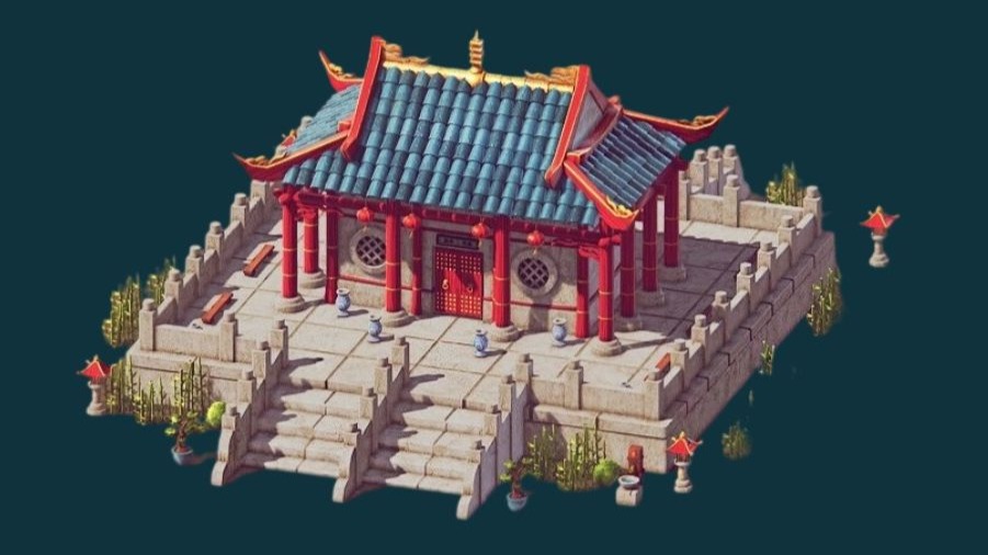 【3DMAX建模】简单中式老阁楼场景制作，3dmax新手入门练习案例