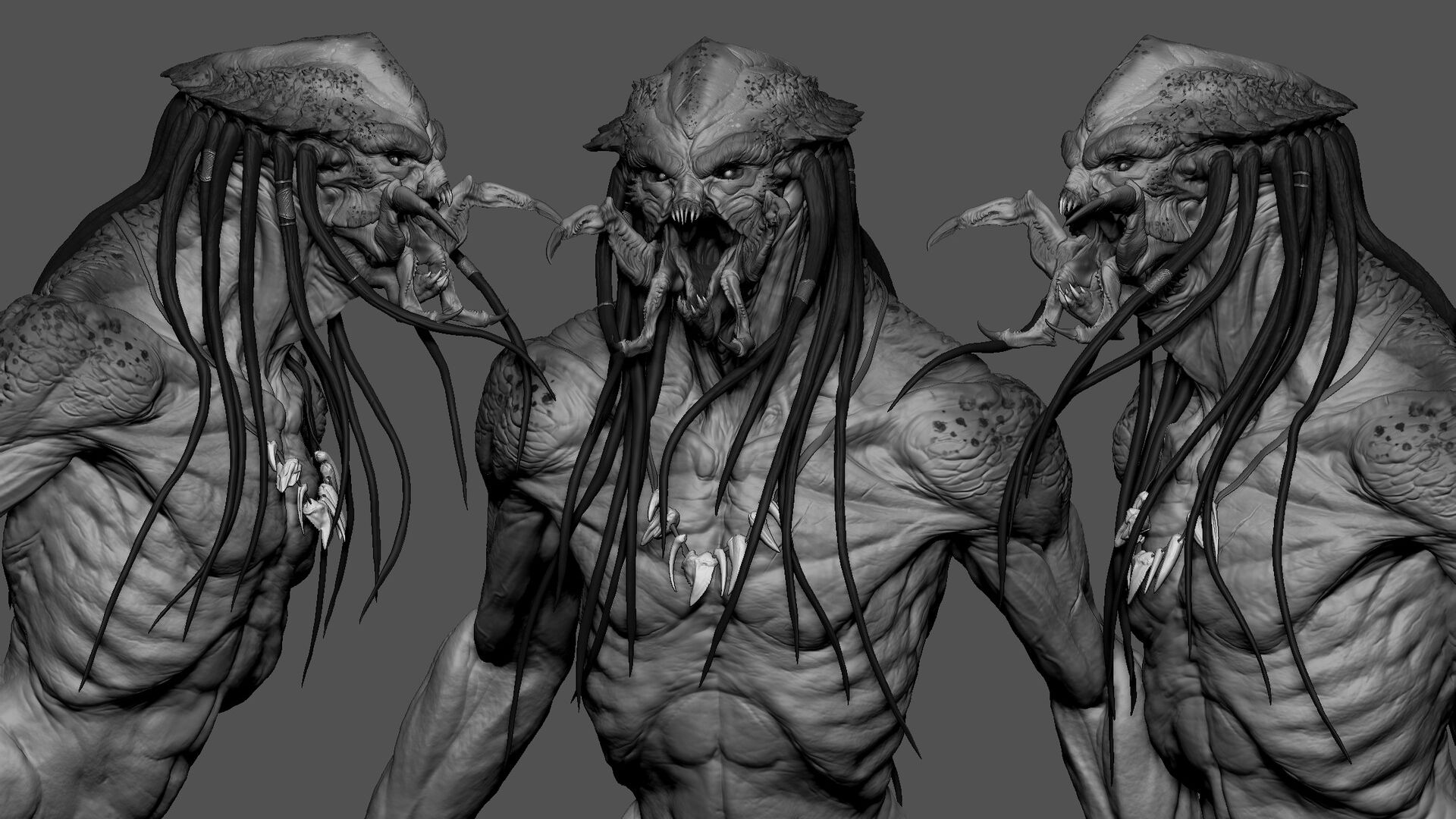 头皮发麻！Zbrush雕刻下的‘怪物’，越恐怖越上瘾！
