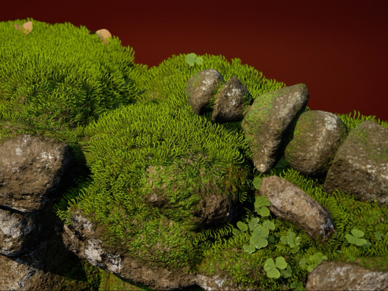 UE5 动态天气UDS，配合复用材质PCG苔藓