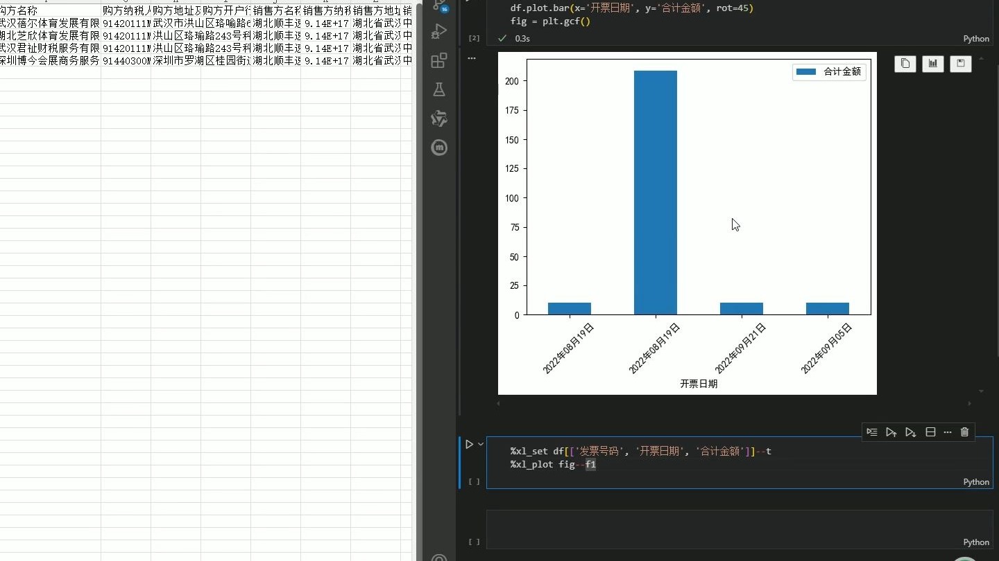 Excel中的Python批量识别电子发票