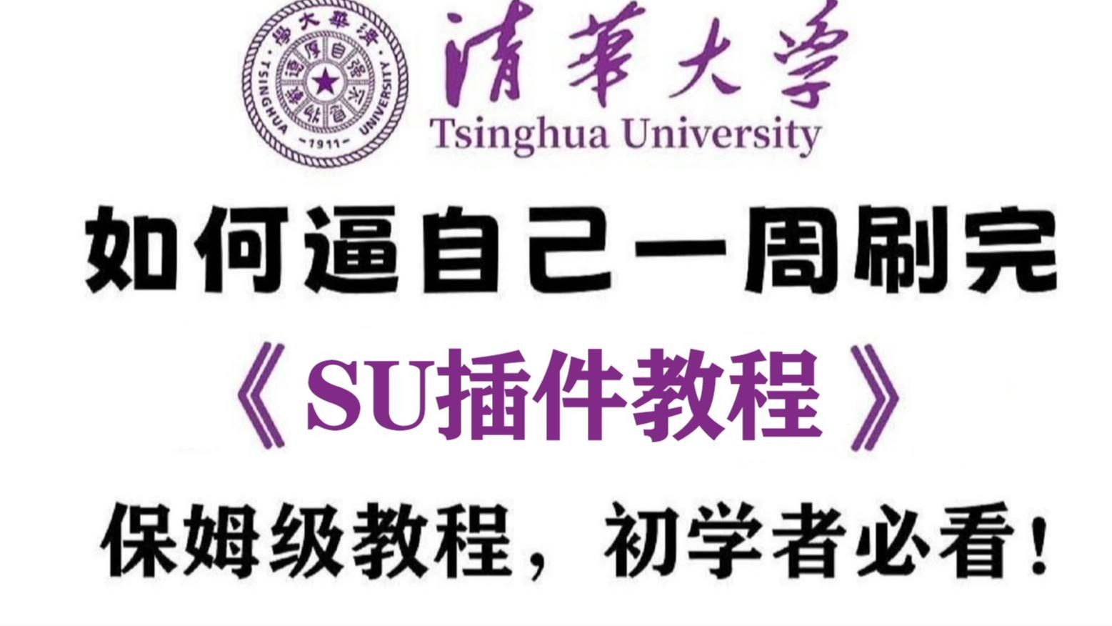 【SU插件保姆级教程】清华大佬198小时讲完的SketchUp草图大