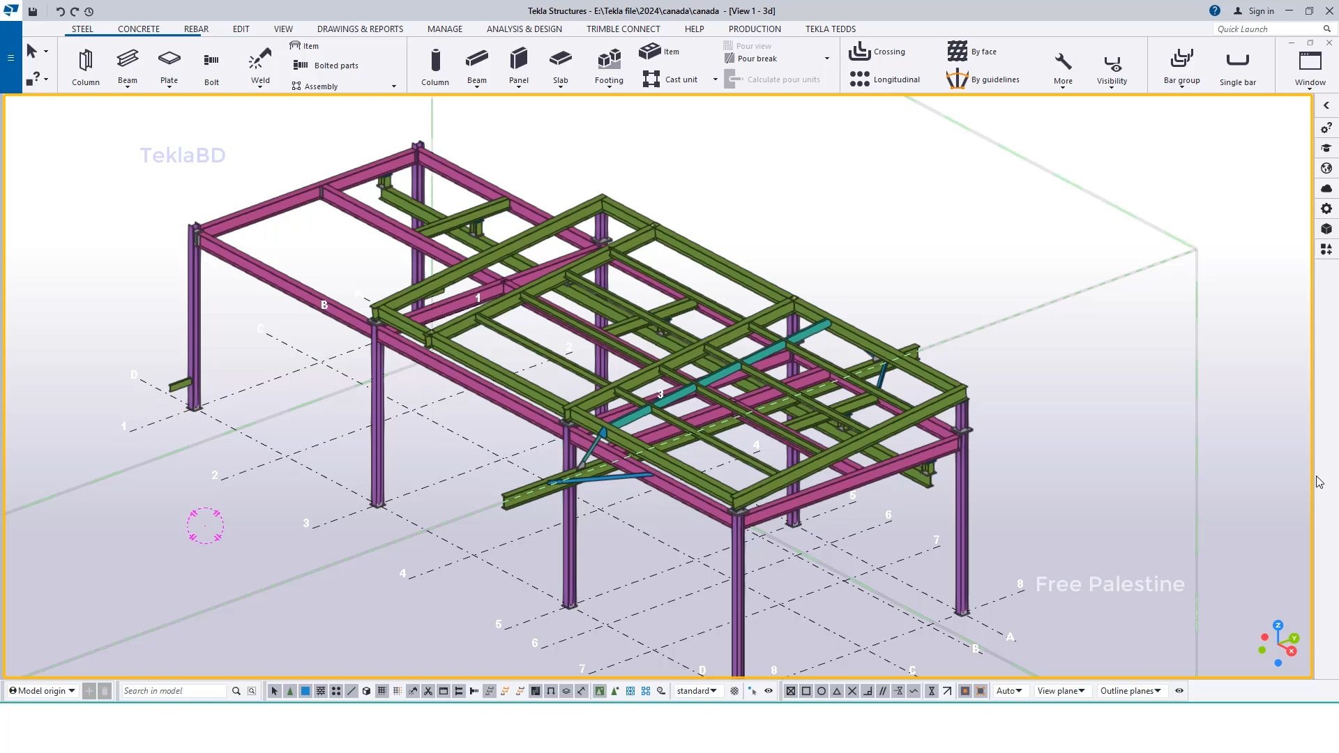 How to export tekla structure model to Autocad  Engr Mai