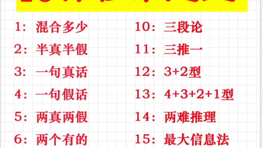 18种题型10——14