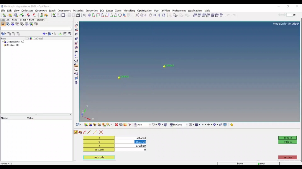 hypermesh批量创建质量点