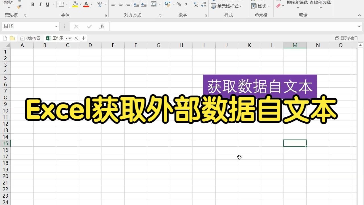 Excel获取外部数据自文本