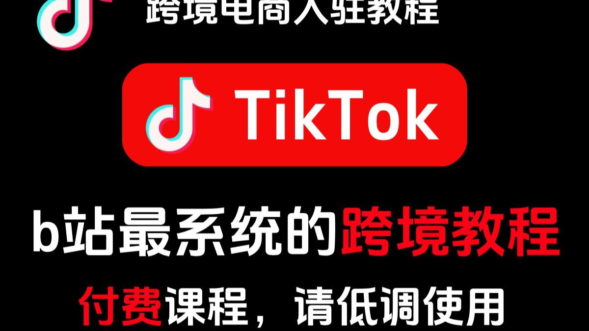 零基础跨境电商入驻教程，b站最系统的跨境教程，小白也能学会的t