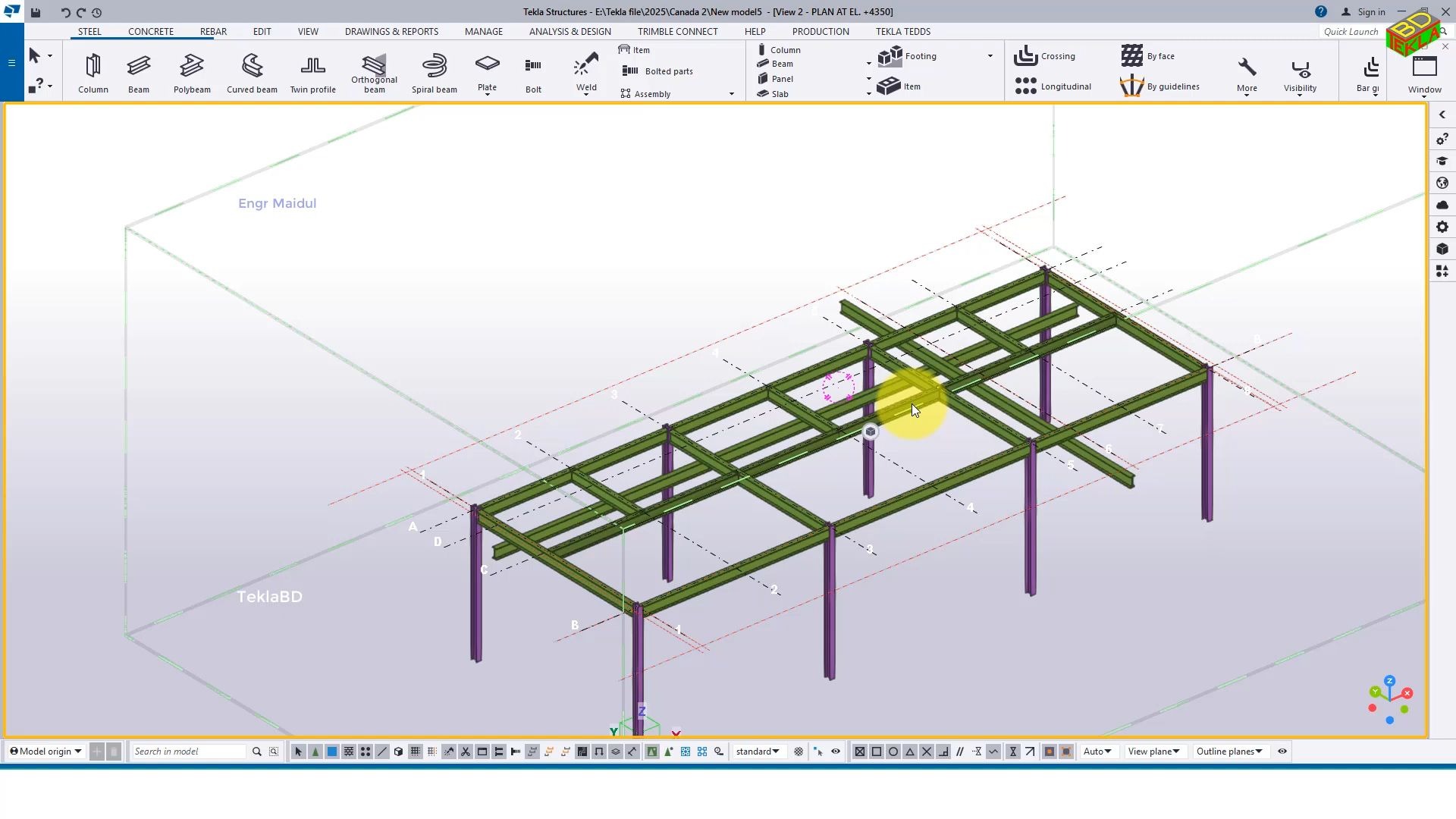 Tekla structure 2024  Full project-5  Part-1  Engr Maidu