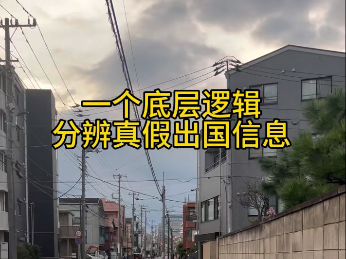一个底层逻辑，分辨真假出国信息