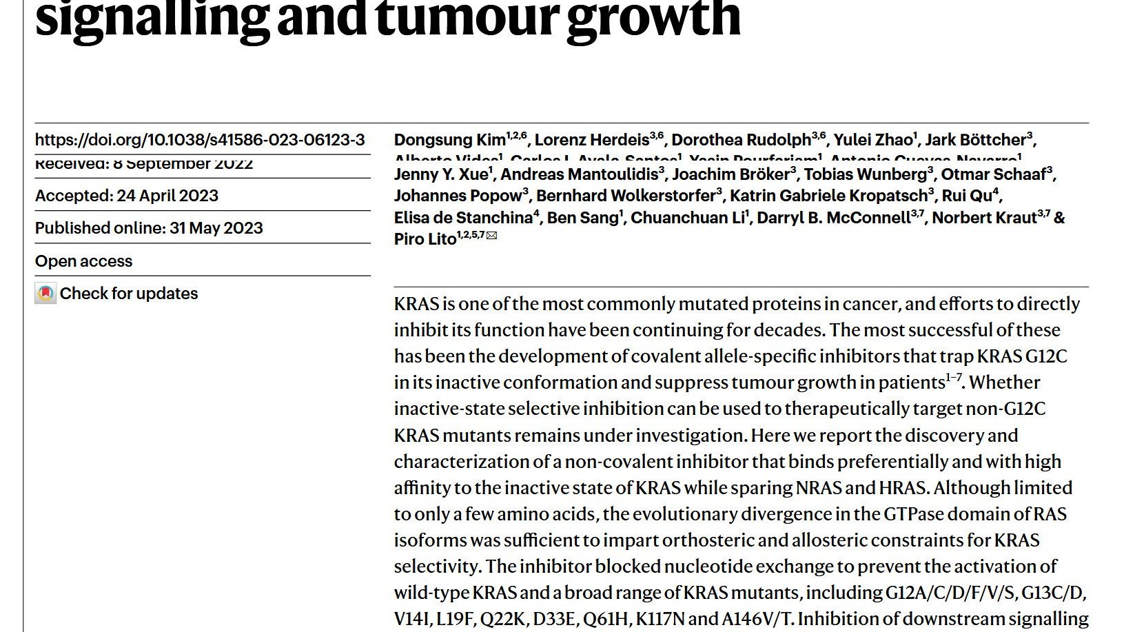 20250823-Pan-KRAS inhibitor disables oncogenic signallin