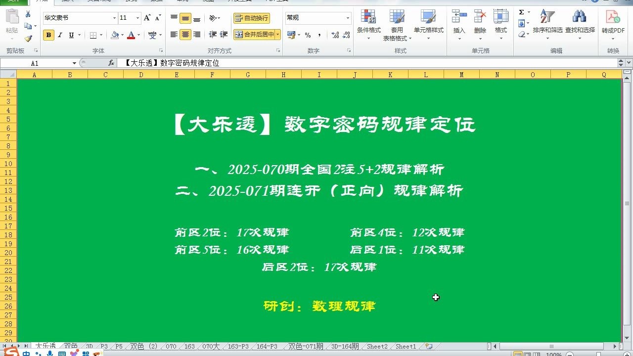 【大乐透】2025-071期解析