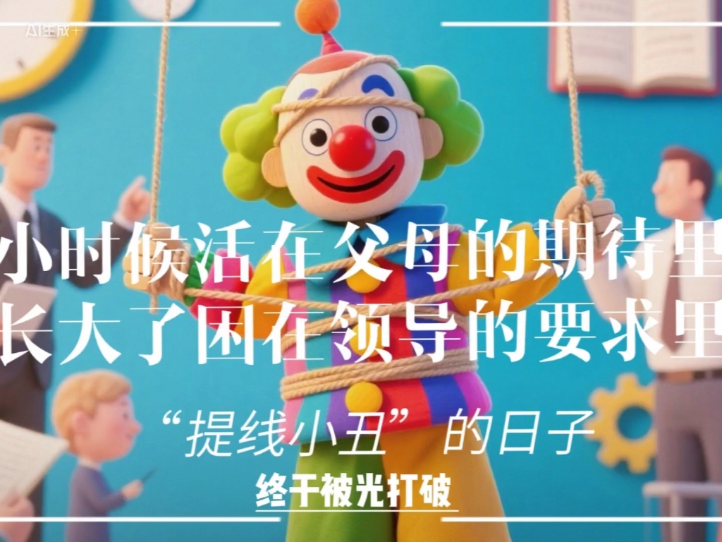 小时候活在父母的期待里，长大了困在领导的要求里--“提线小丑