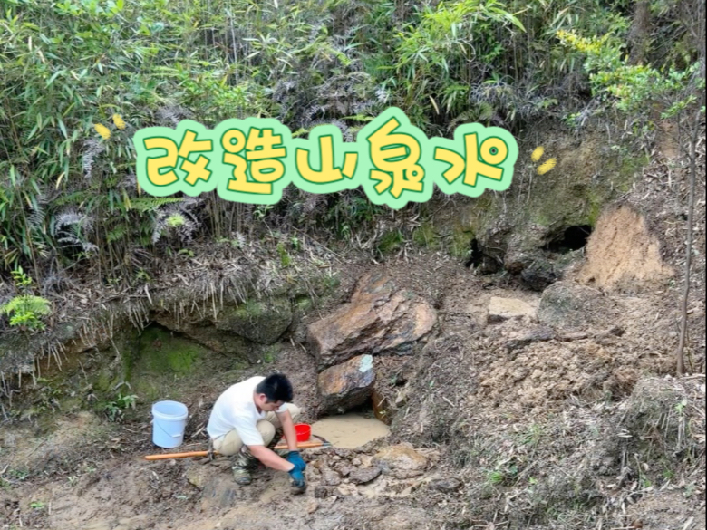 又开始做新的泉眼了，这回清理出来请粉丝朋友帮忙设计一下怎么