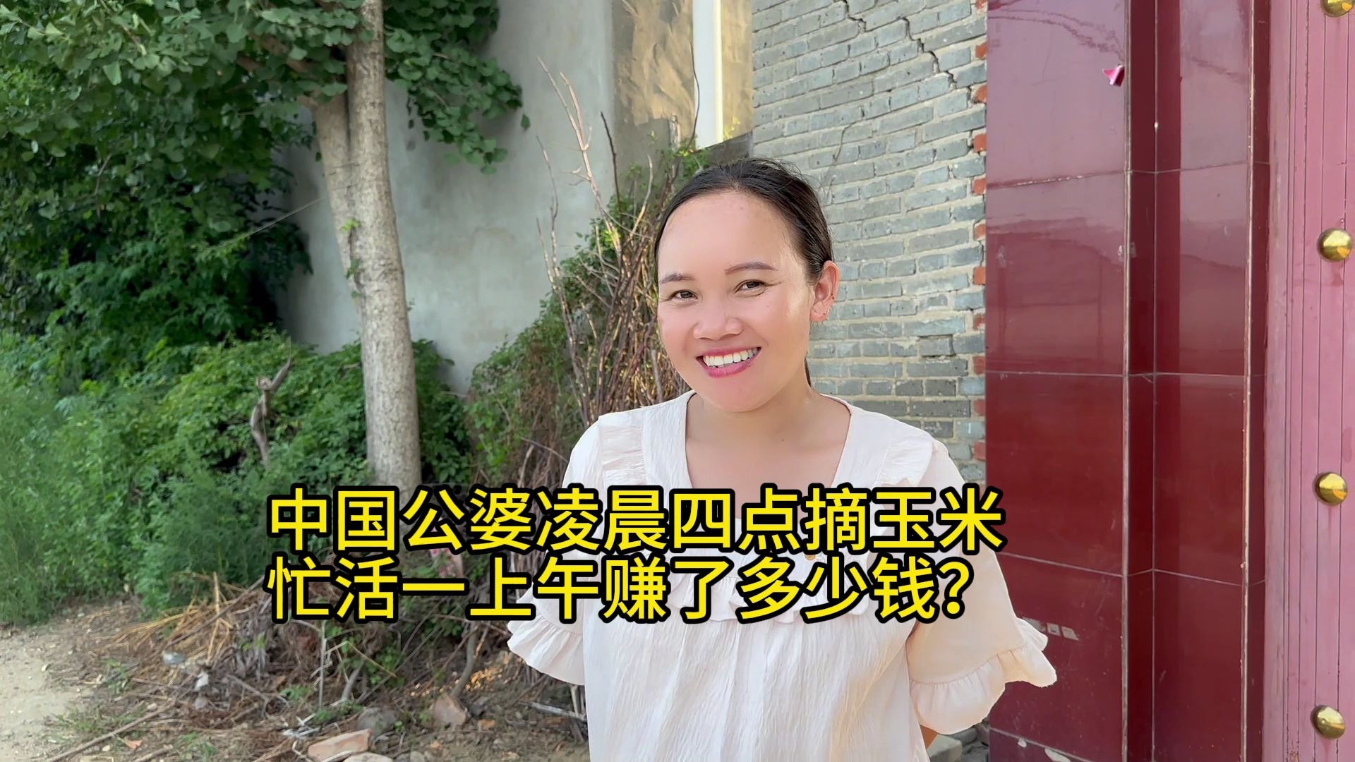 公婆卖玉米收入无几，托邻居福总算卖到钱，老挝媳妇：互帮互助！