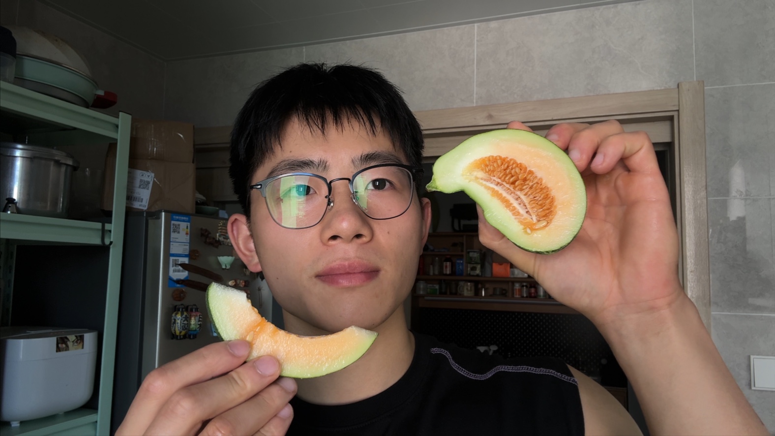 阳台种植哈密瓜摘除仪式