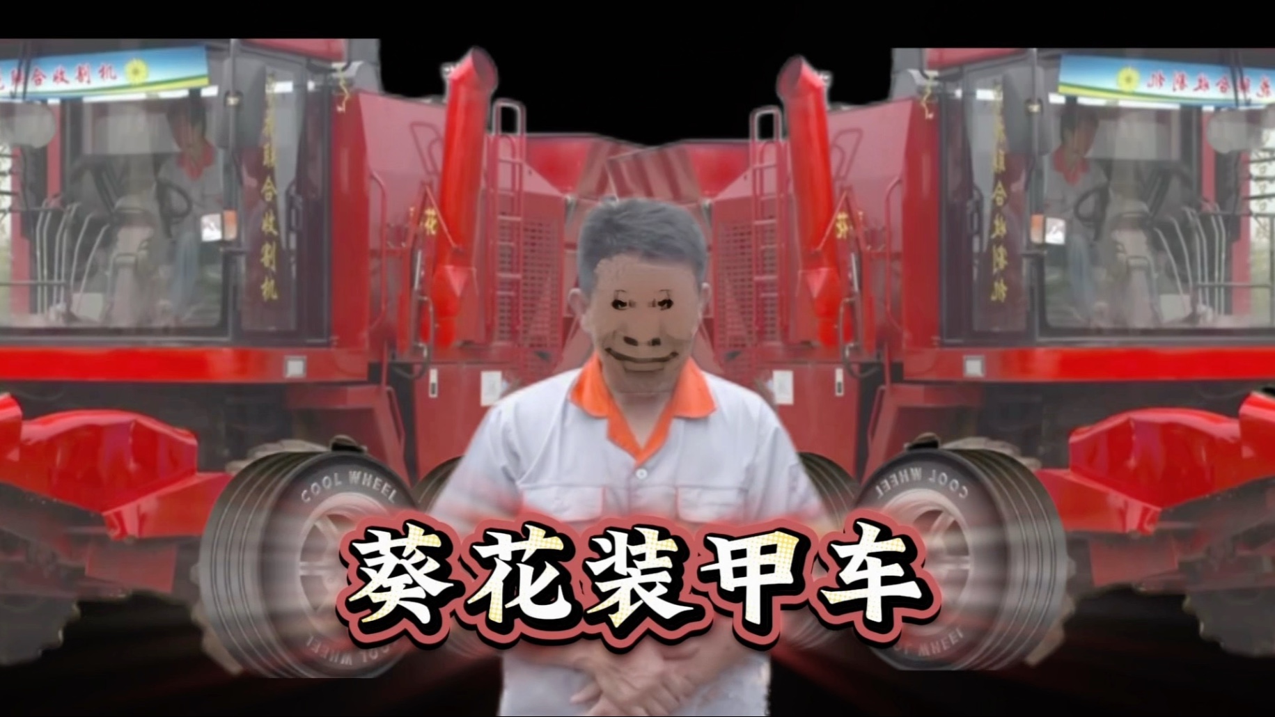 石家庄小伙发明葵花装甲车，一台机器能代替15人收割葵花籽 #我