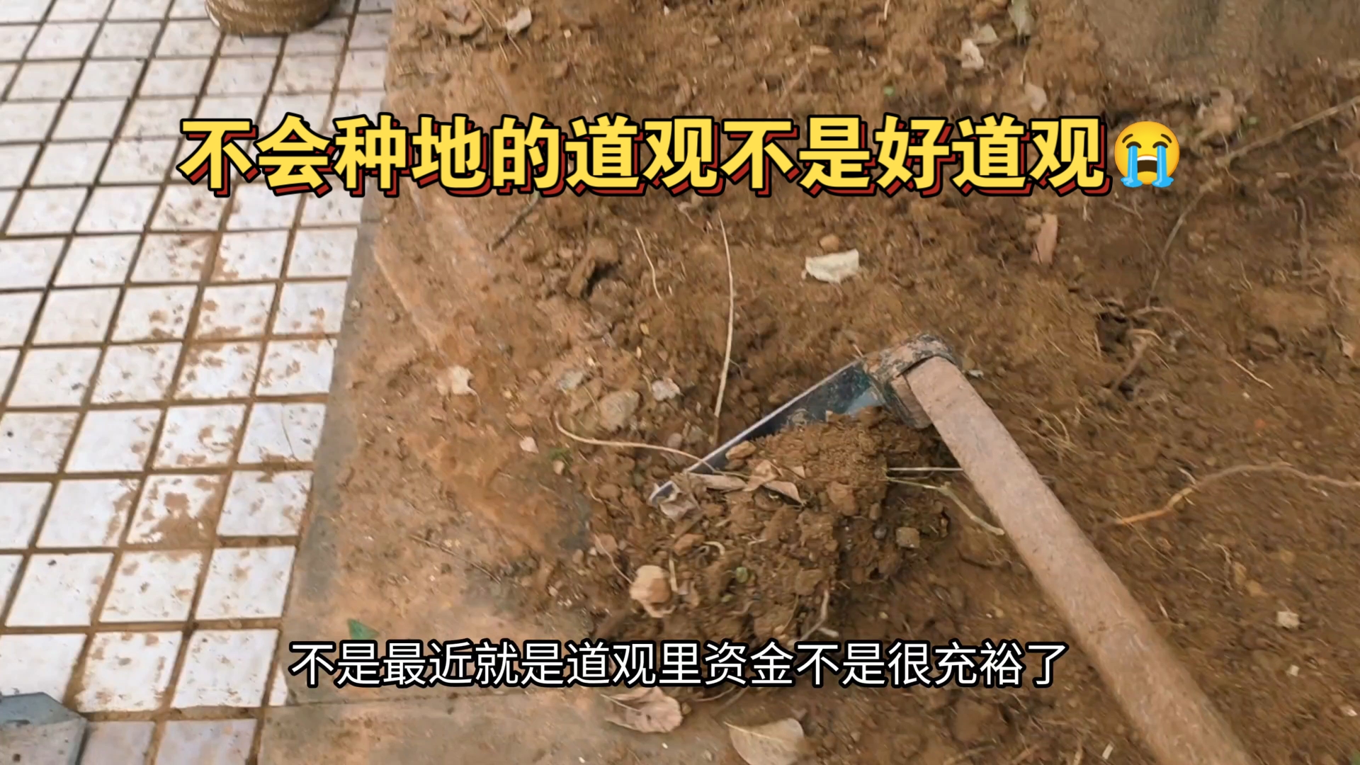 道观资金不充裕，开始种地自给自足了