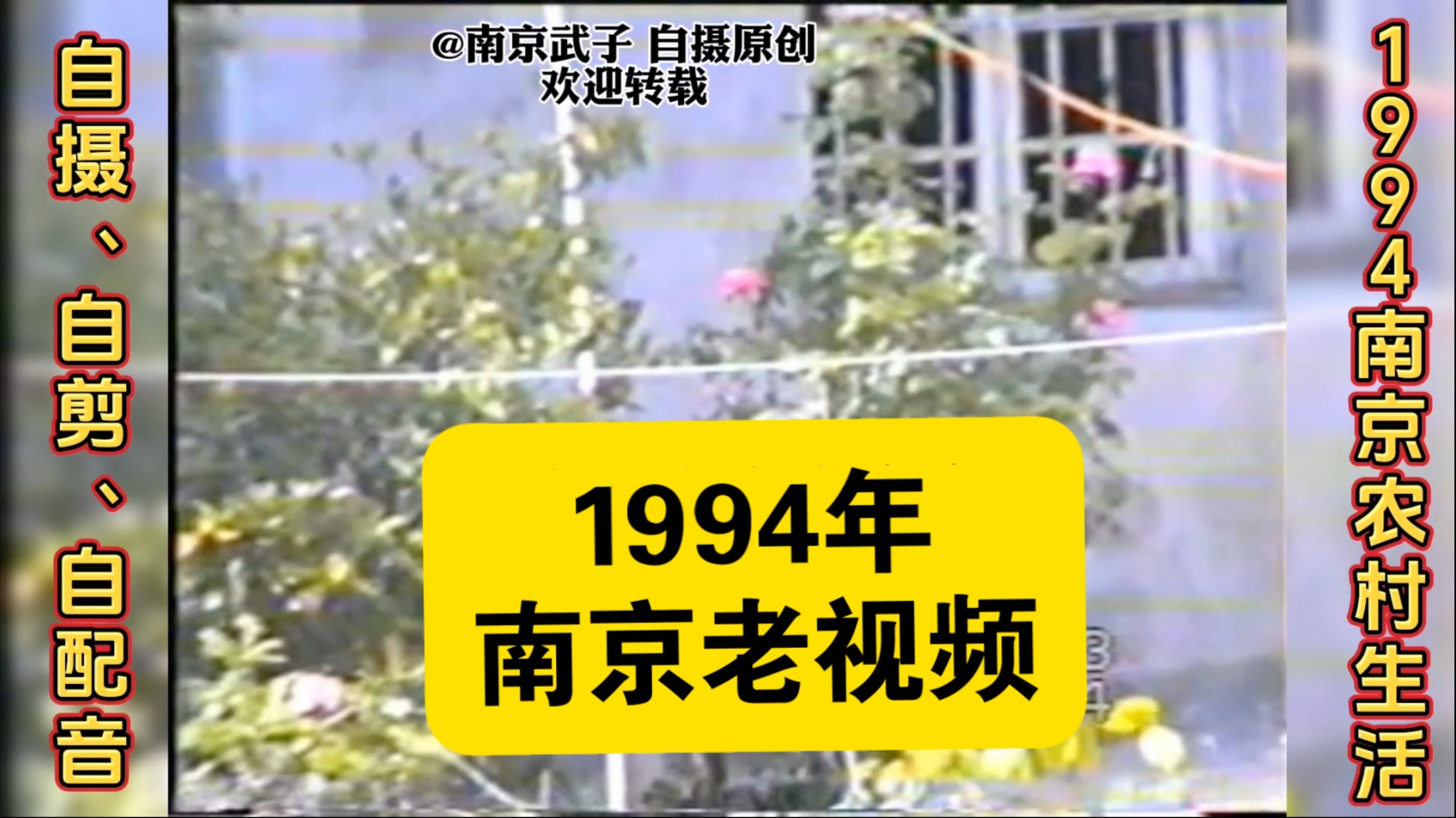 南京怀旧视频，1994年我的农村田园生活，如今这里都有地铁站了