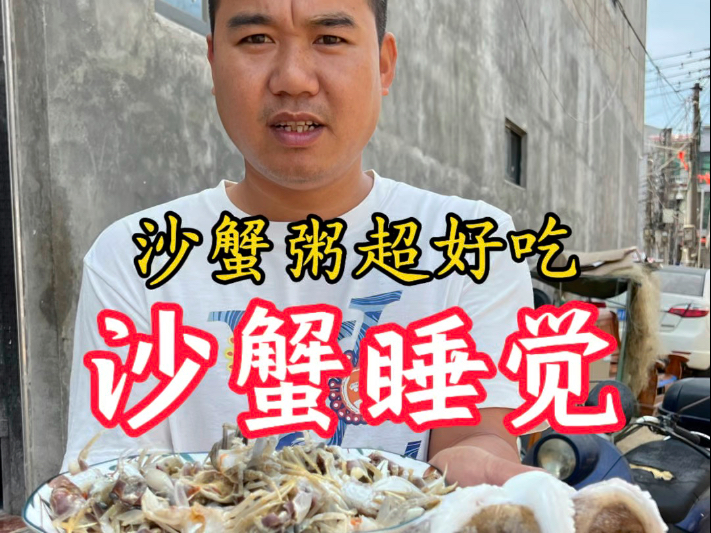 睡觉的沙蟹很好捉，还捡了条墨鱼喂鸭子