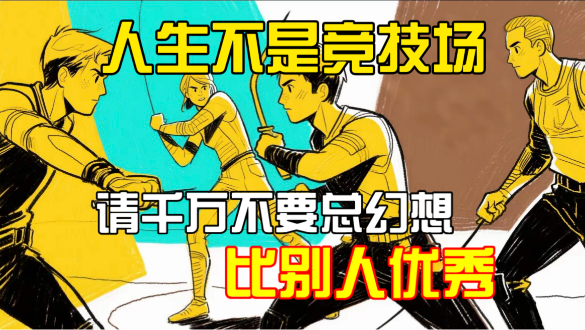 请千万不要总幻想比别人优秀，人生不是竞技场