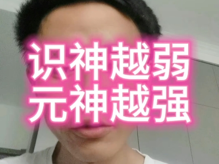 识神越弱，元神越强。