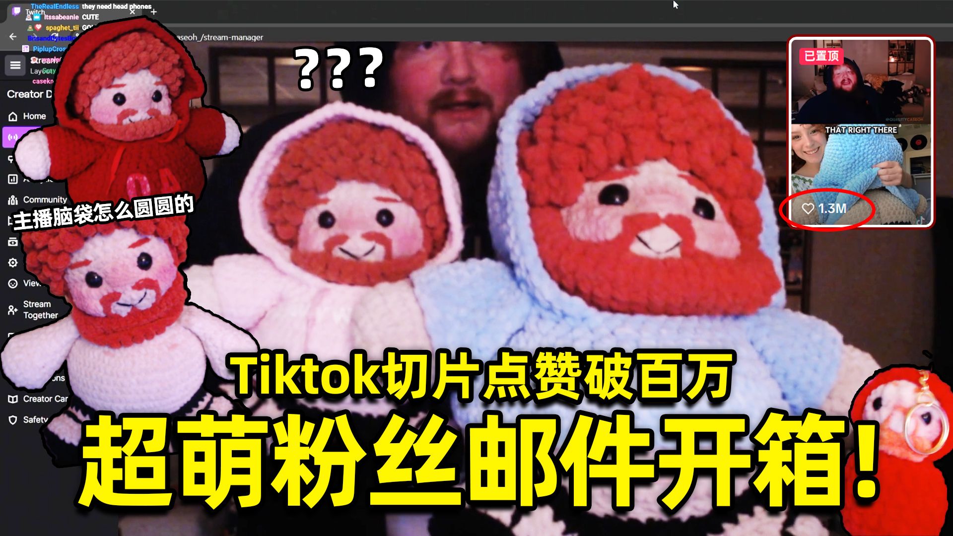 【熟肉】洋抖百万播放的超萌粉丝礼物！外网顶流主播CaseOh开箱