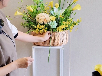碎碎念、黄绿色大花篮、制作教程视频