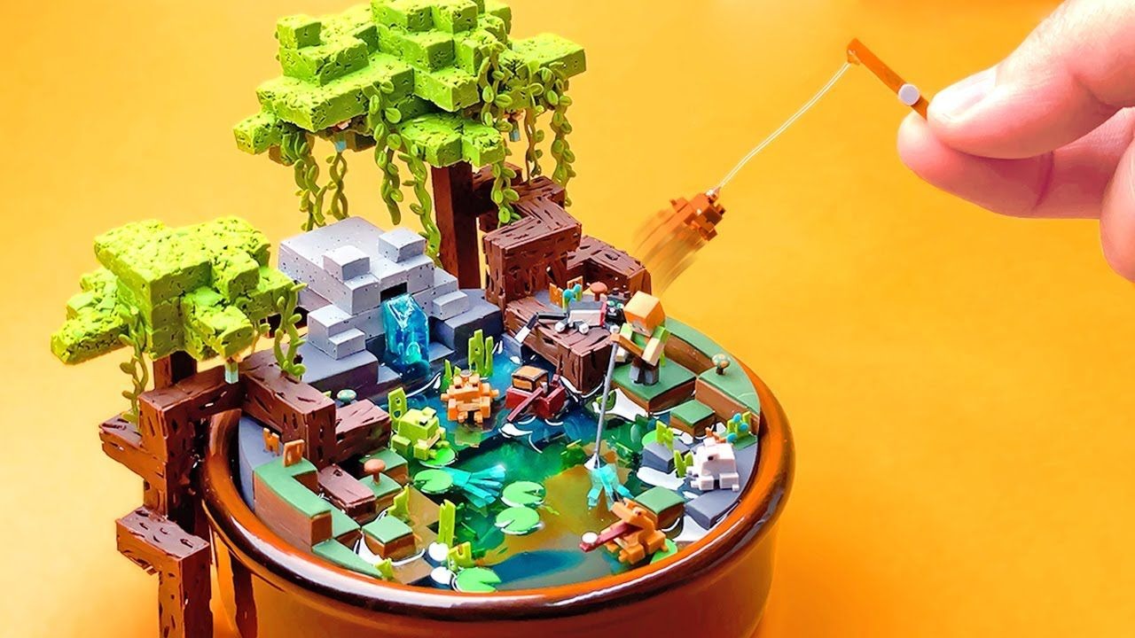 制作迷你Minecraft青蛙钓鱼锅