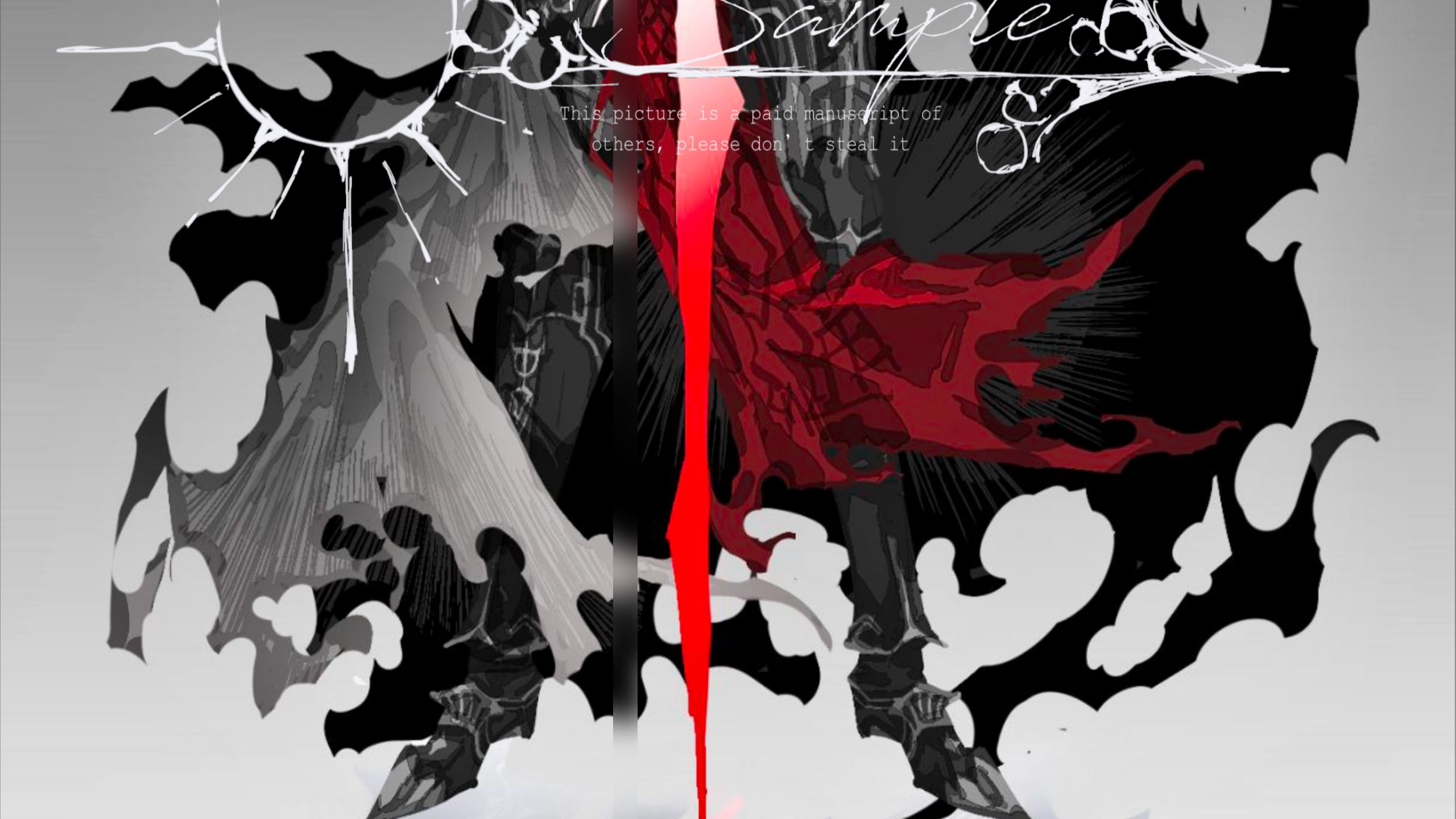 【绘画过程】ff14黑骑校服