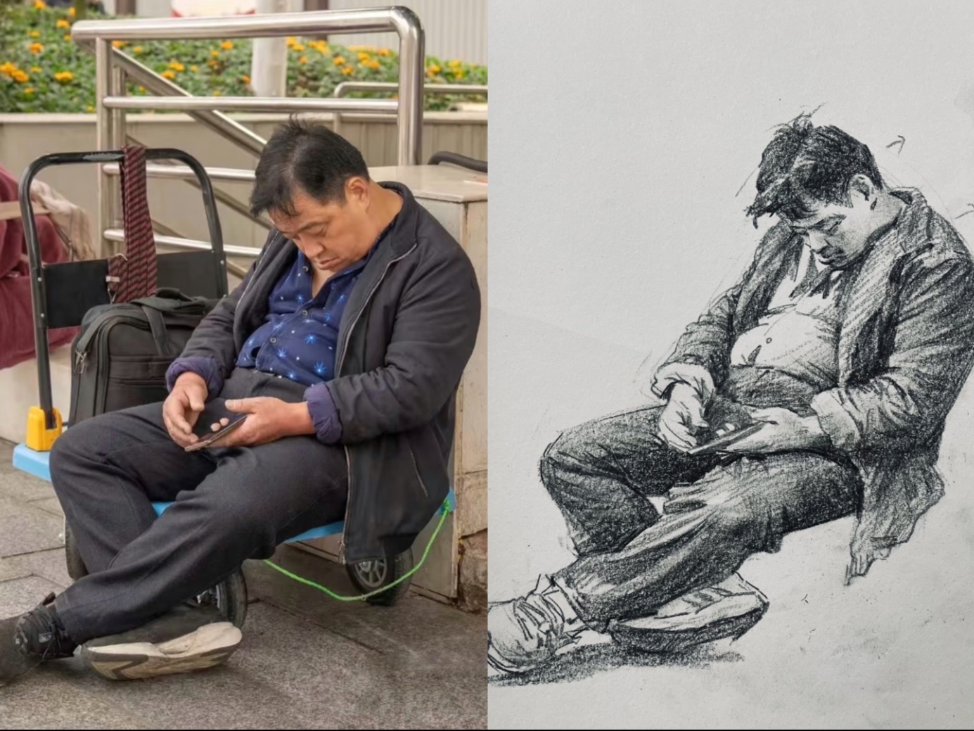 随地大小画~画照片和现场写生感觉确实不一样。