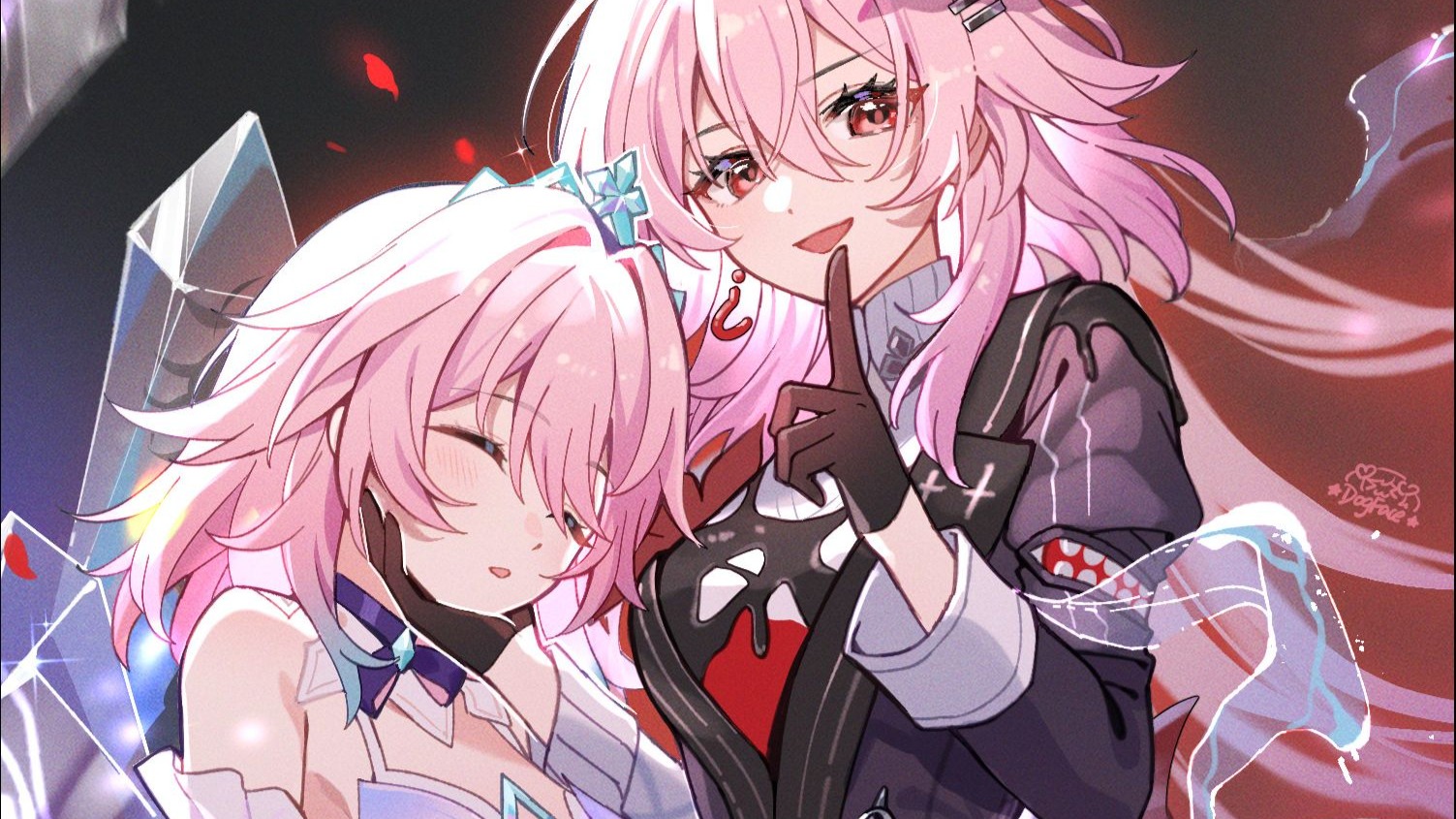 双 月 贴 贴？！【长夜月×三月七】