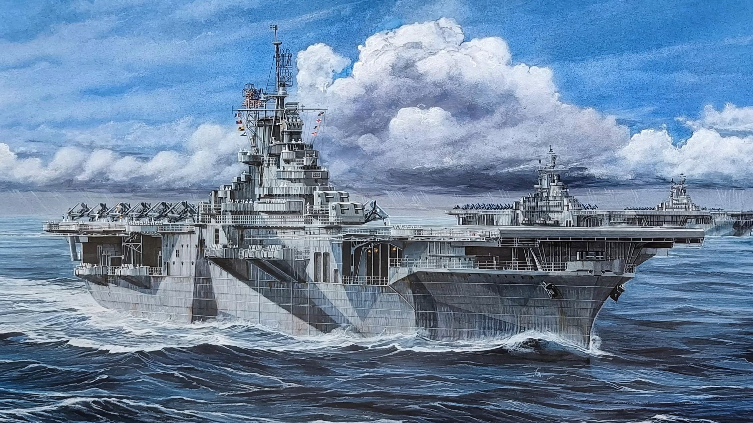 手绘二战末海上最强舰队之一——TF38（结尾附往期盟军题材作品