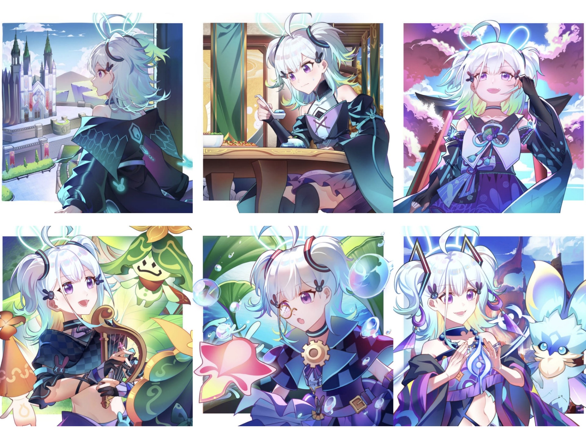 [绘画过程/林鸽不是鸽]首播祝贺画六张林鸽