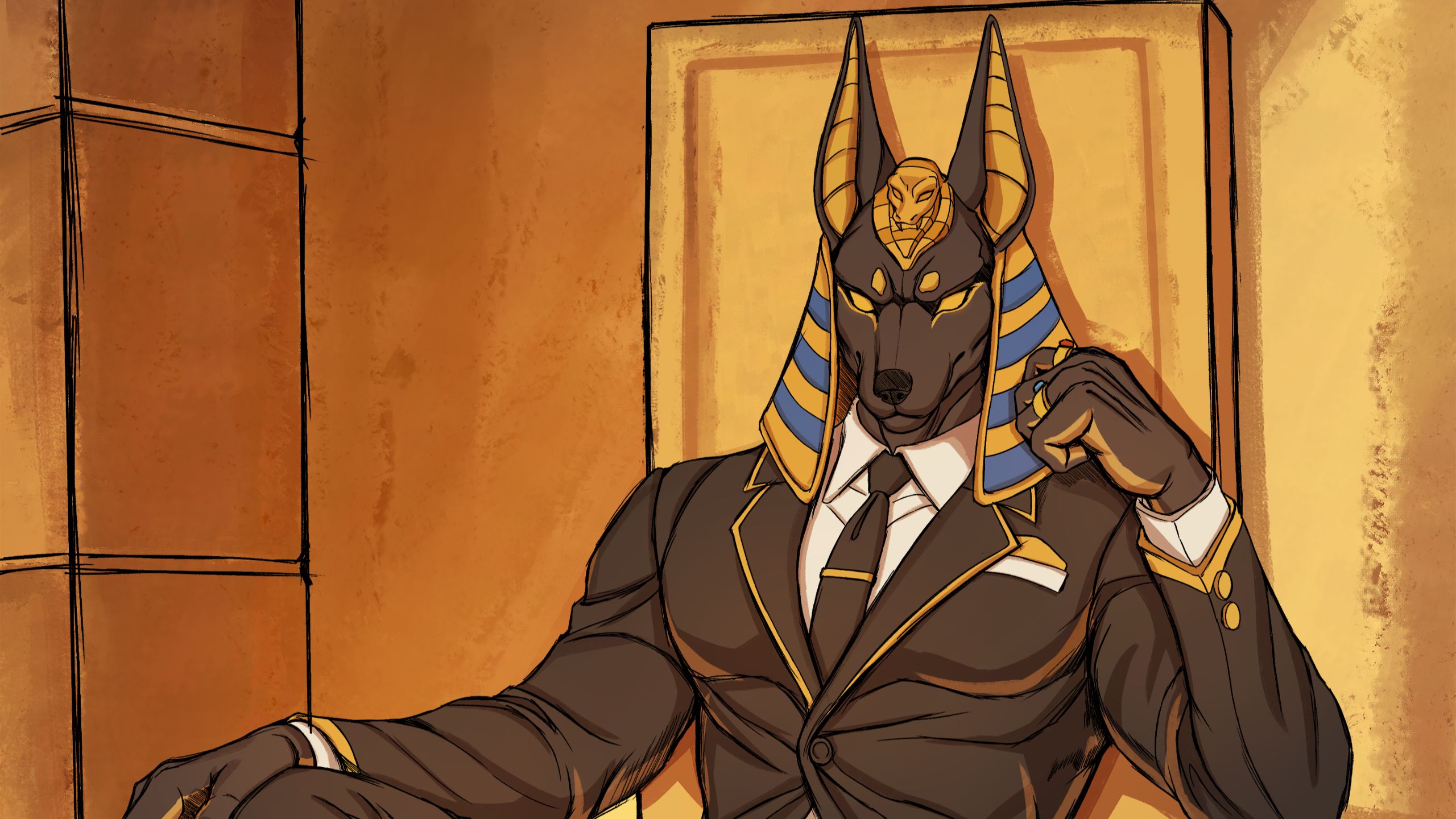 【绘画】穿西装的阿努比斯