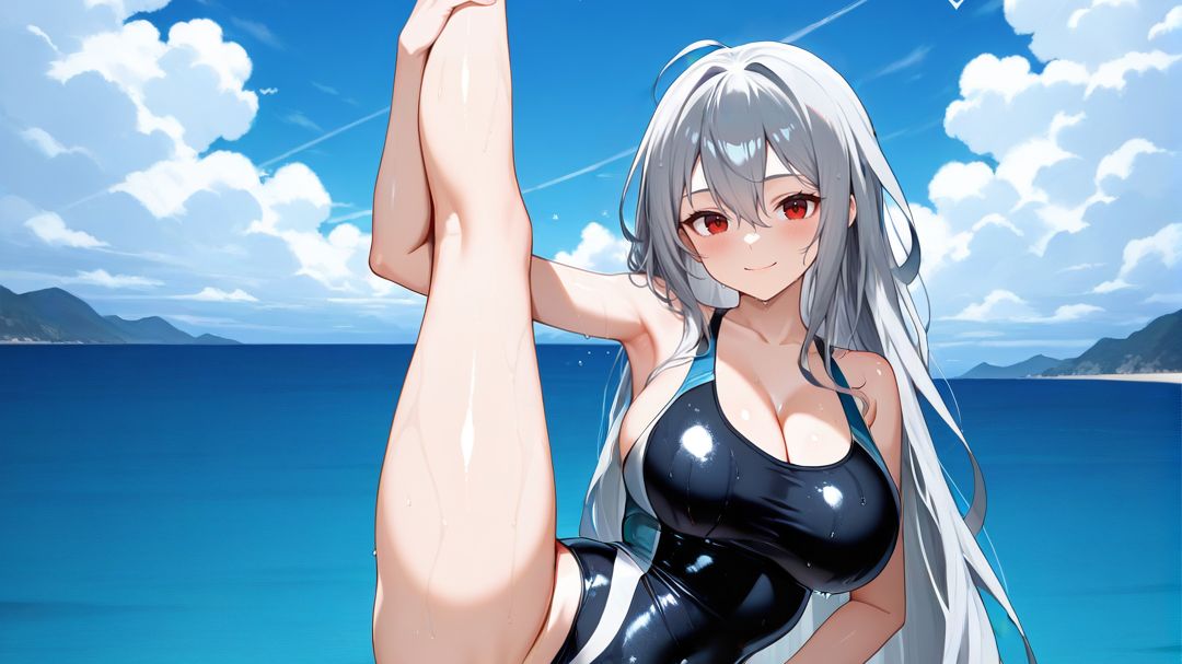 【夏日泳装x动态立绘】火辣身材？！明日方舟 | 斯卡蒂