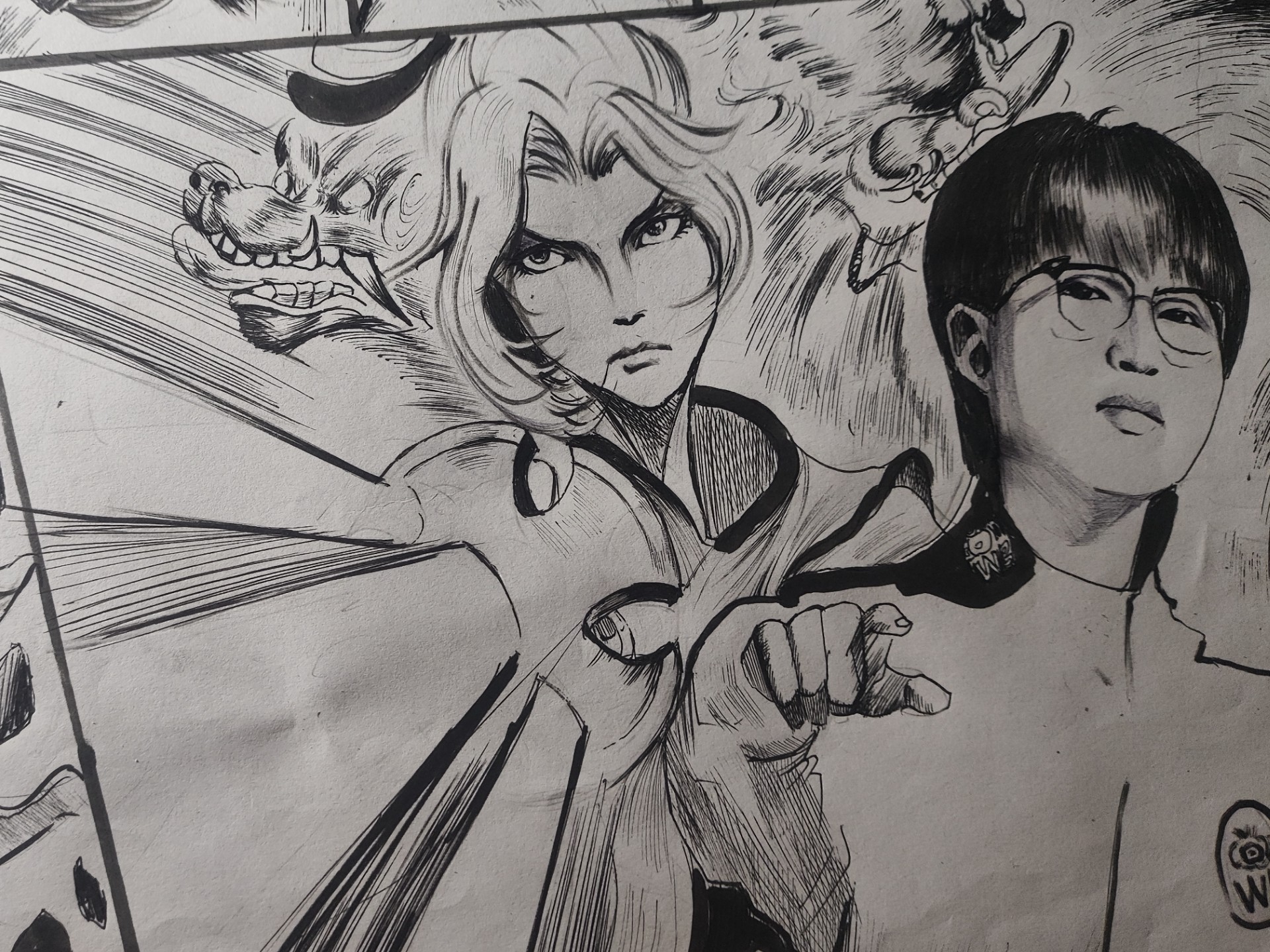 把《王者荣耀kpl比赛画成漫画》北京微博梓墨夏洛特