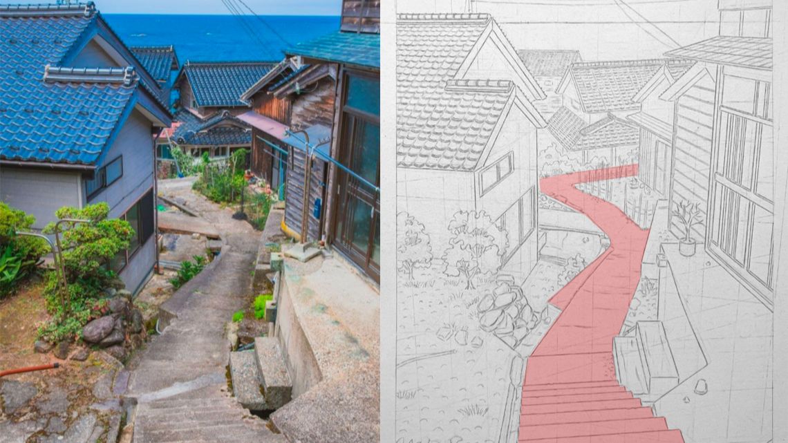 歪歪扭扭的山路怎么画？