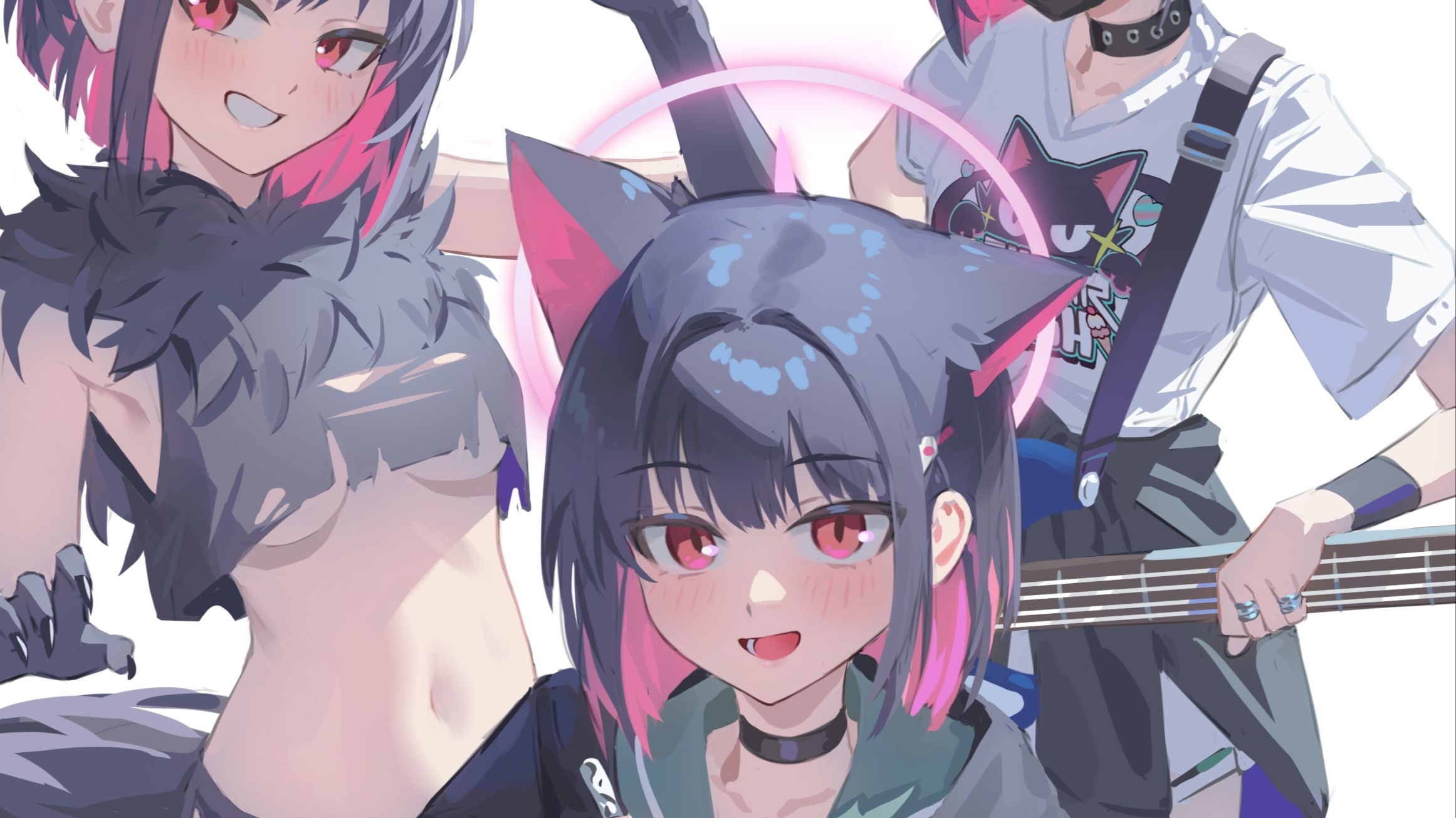 一口气吃三只猫猫