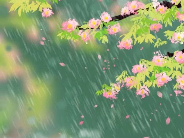 华为平板天生会画｜来画个简单的春雨吧！喜欢的一起来画吧～