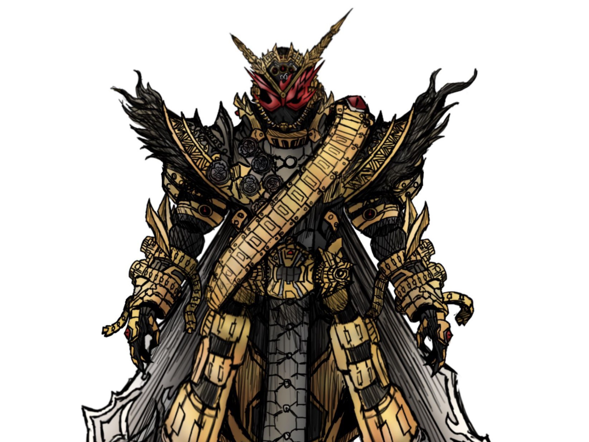 (大金表)【板绘】逢魔时王(下期临时穿插一期加布的最终形态，Z