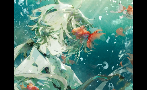 在温暖的水中静静游动